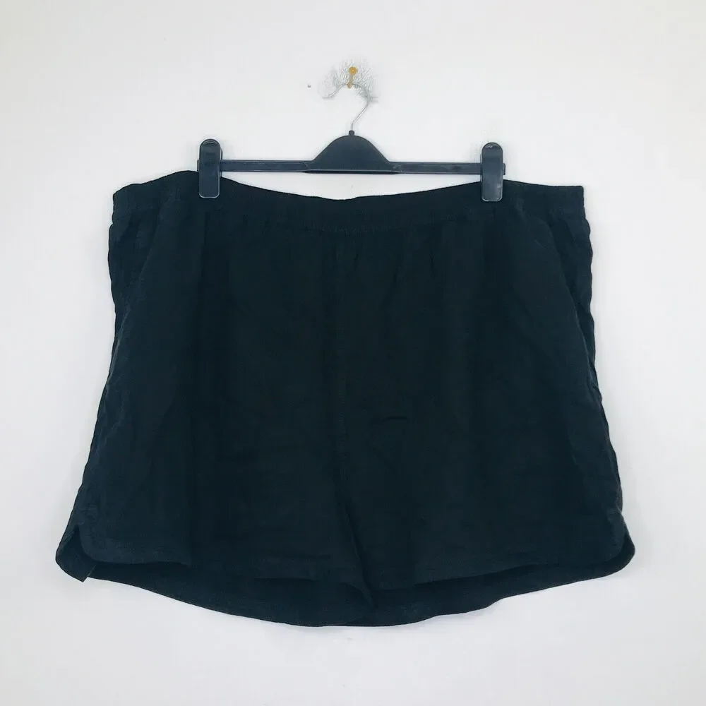 Treasure & Bond Women's 3X Shorts Black Solid Pull On Lightweight Casual BY1